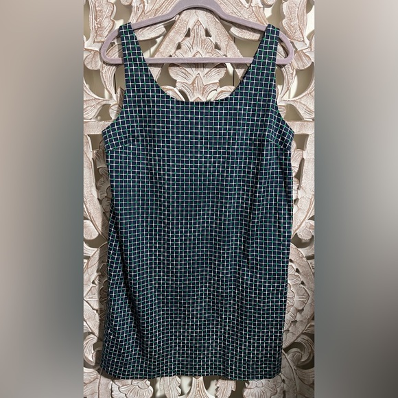 Joe Fresh Dresses & Skirts - EUC Joe Fresh Checked Blue Sleeveless Shift Dress Sz L